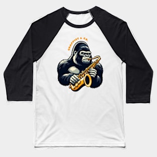 Gorilla playing saxophone Baseball T-Shirt